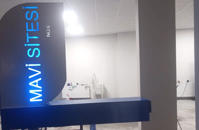 Işıklı, lazer kesim yazılı site tabelası